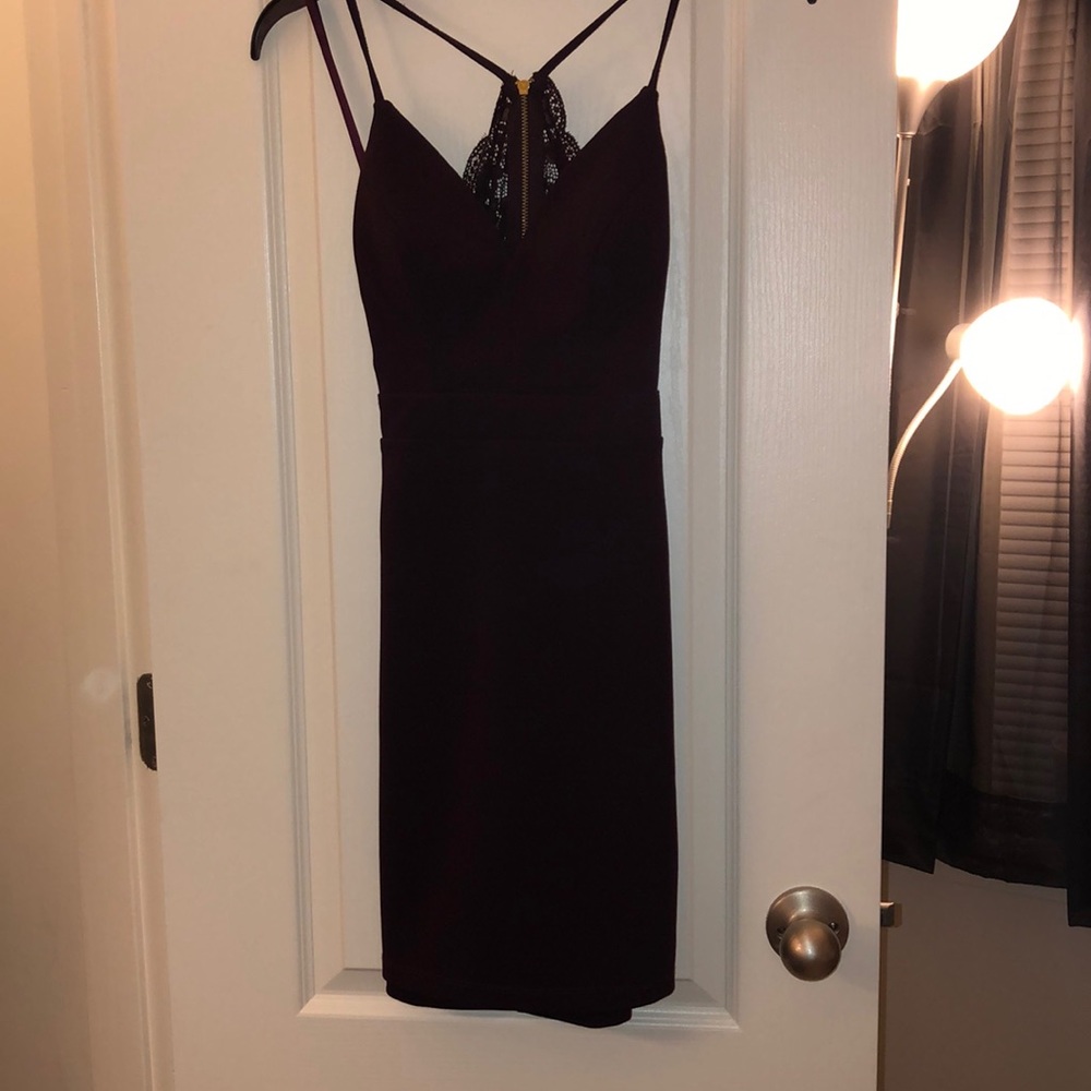 lace back short formal dress